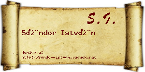Sándor István névjegykártya