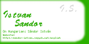 istvan sandor business card