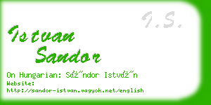 istvan sandor business card